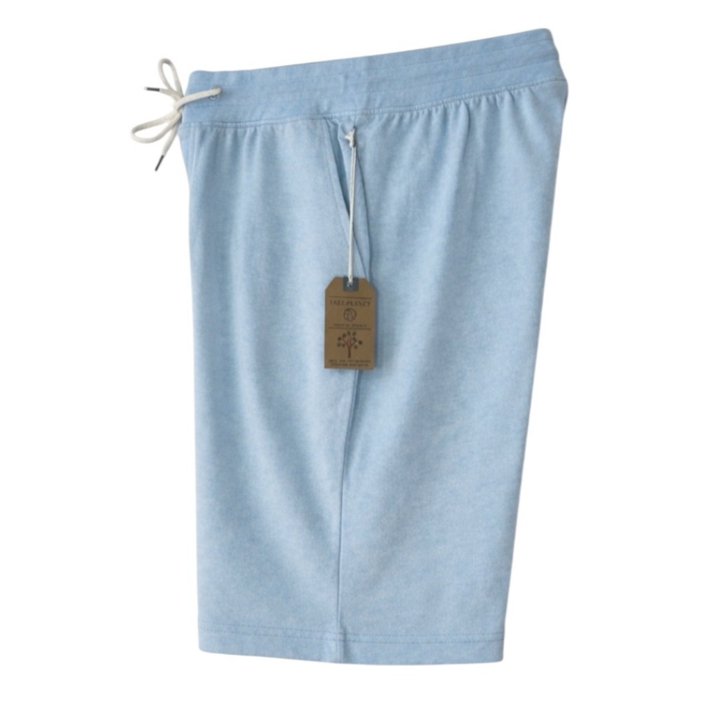 Free Planet Light Blue Marled Lounge Shorts Men’s Large NWT Eco Cotton - Picture 3 of 12
